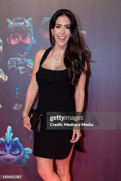 Daniela Basso poses for a photo during the red carpet for the movie 'Aguila y Jaguar' at Cinepolis Plaza Carso on September 22, 2022 in Mexico City,...