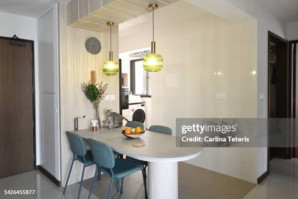 breakfast nook in a modern apartment - nook architecture ストックフォトと画像