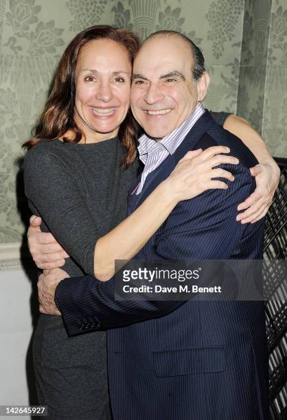 Cast members Laurie Metcalf and David Suchet attend an after party celebrating the press night performance of 'Long Day's Journey Into Night',...