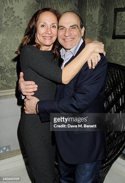 Cast members Laurie Metcalf and David Suchet attend an after party celebrating the press night performance of 'Long Day's Journey Into Night',...