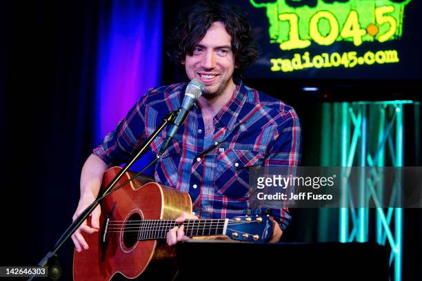 Gary Lightbody of Snow Patrol performs at the Radio 104.5 iHeart Performance Theater on April 10, 2012 in Bala Cynwyd, Pennsylvania.