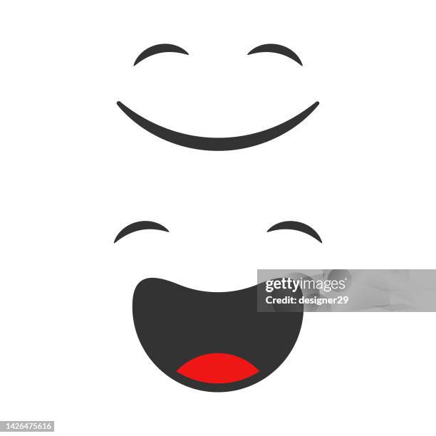 ilustrações, clipart, desenhos animados e ícones de cartoon smiley face icon set. - anthropomorphic smiley face