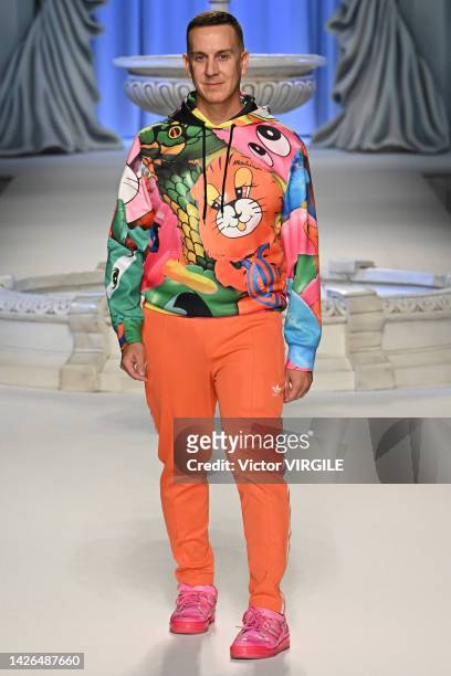 Fashion designer Jeremy Scott walks the runway during the Moschino Ready to Wear Spring/Summer 2023 fashion show as part of the Milan Fashion Week on...