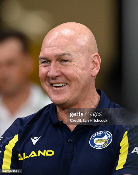 Eels Assistant coach Paul McGregor looks on during the NRL Preliminary Final match between the North Queensland Cowboys and the Parramatta Eels at...