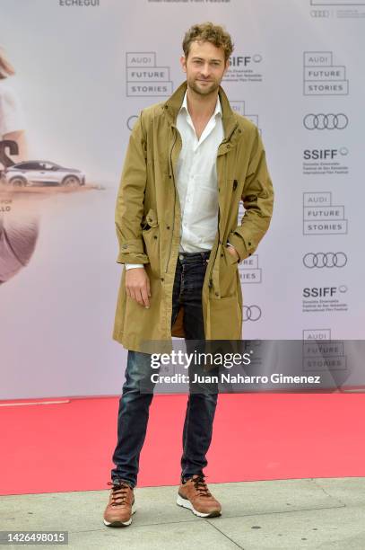 Peter Vives attends the premiere of the short film by Audi "Estepas" during 70th San Sebastian International Film Festival on September 23, 2022 in...