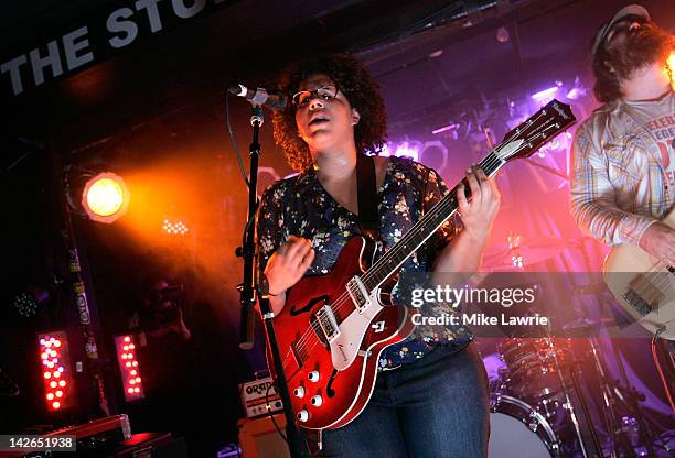 Brittany Howard of the Alabama Shakes performs during the MTV Hive Live in NYC Show at The Studio At Webster Hall on April 10, 2012 in New York City.