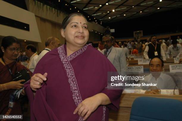 Jayalalitha, politician, during a National Development Council meeting in New Delhi.