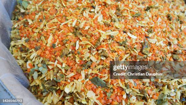 unpackaged coral lentil + coconut +spice - flexible packaging stock pictures, royalty-free photos & images