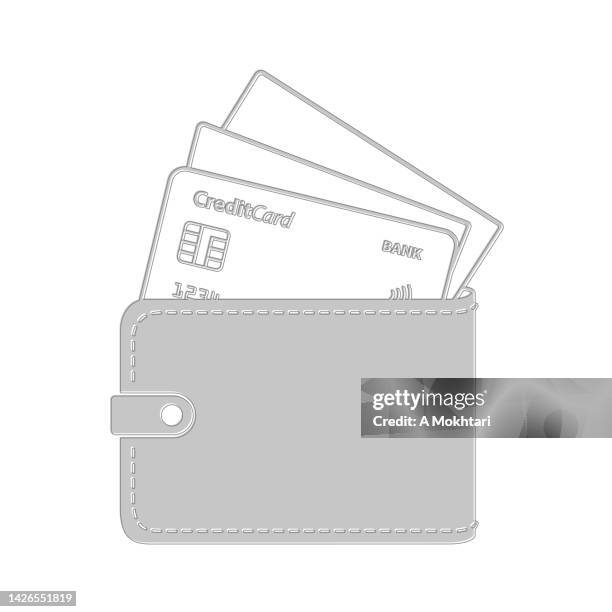 transparent - empty wallet stock illustrations