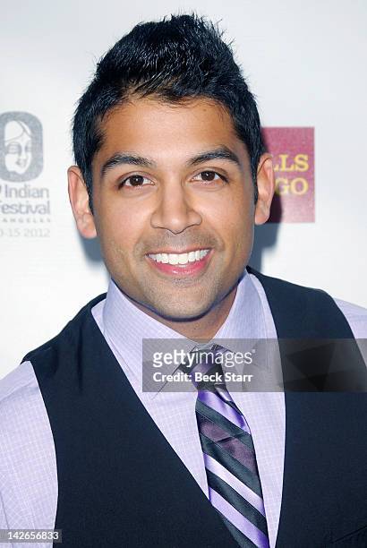 Actor Shawn Parikh arrives at The 10th Annual Indian Film Festival Of Los Angeles opening night gala at ArcLight Hollywood on April 10, 2012 in...