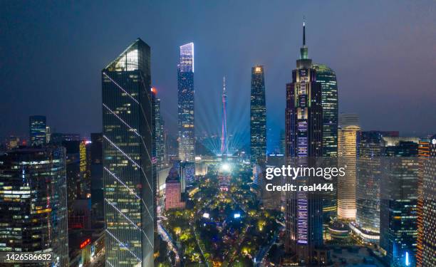 china guangzhou cityscape - guangzhou stock pictures, royalty-free photos & images