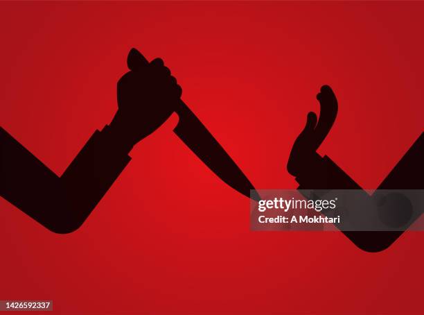 ilustrações de stock, clip art, desenhos animados e ícones de stabbing with a knife, assault... - matar