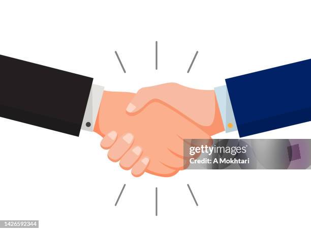 handshake, okay. - employee engagement stock illustrations