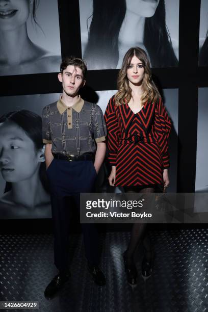 Fionn O'Shea and Daisy Edgar-Jones are seen at the Gucci Show during Milan Fashion Week Spring/Summer 2023 on September 23, 2022 in Milan, Italy.