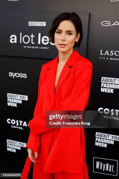 Lena Meyer-Landrut attends the a lot less by Lena Meyer-Landrut show during the ABOUT YOU Fashion Week Milan 2022 at Zona Farini on September 23,...