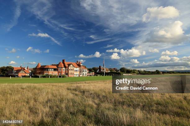 General view of the clubhouse at Royal Liverpool Golf Club on September 16, 2022 in Hoylake, England.