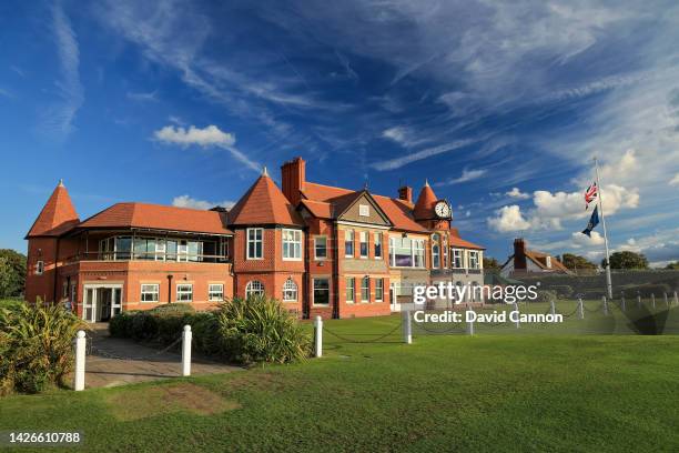 General view of the clubhouse at Royal Liverpool Golf Club on September 16, 2022 in Hoylake, England.