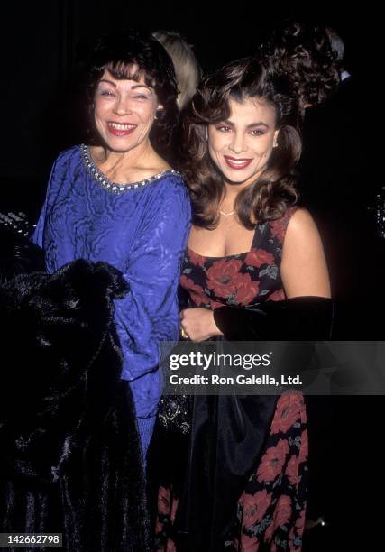 Singer Paula Abdul and mother Lorraine Rykiss attend the Sixth Annual Television Academy Hall of Fame Induction Ceremony on January 7, 1990 at 20th...