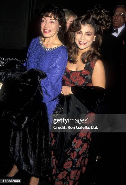 Singer Paula Abdul and mother Lorraine Rykiss attend the Sixth Annual Television Academy Hall of Fame Induction Ceremony on January 7, 1990 at 20th...