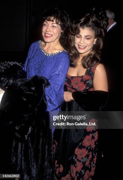 Singer Paula Abdul and mother Lorraine Rykiss attend the Sixth Annual Television Academy Hall of Fame Induction Ceremony on January 7, 1990 at 20th...