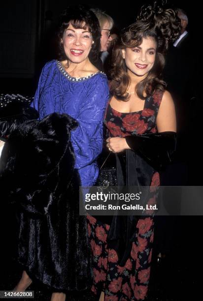 Singer Paula Abdul and mother Lorraine Rykiss attend the Sixth Annual Television Academy Hall of Fame Induction Ceremony on January 7, 1990 at 20th...