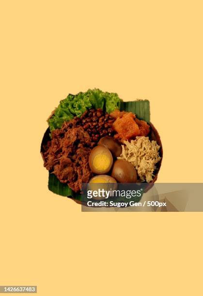 gudeg is a traditional food from java,yogyakarta,indonesia - gudeg stock pictures, royalty-free photos & images