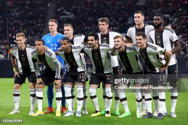 Players of Germany pose for a team photo during the UEFA Nations League League A Group 3 match between Germany and Hungary at Red Bull Arena on...