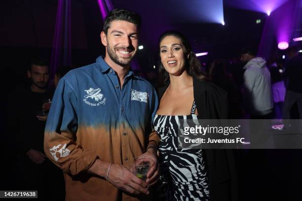 Ignazio Moser and Cecilia Rodriguez attend the Giampaolo Sgura: Black And White Powered By Juventus party on September 23, 2022 in Milan, Italy.