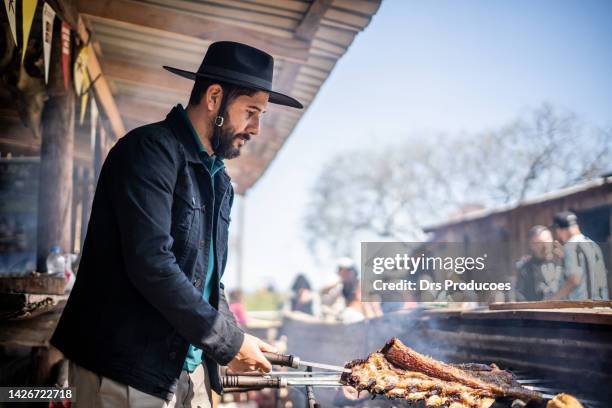 barbecue - gaucho festival stock pictures, royalty-free photos & images