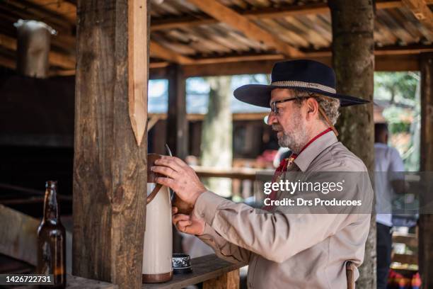 portrait of a gaucho at the farroupilha camp - ensolarado stock pictures, royalty-free photos & images