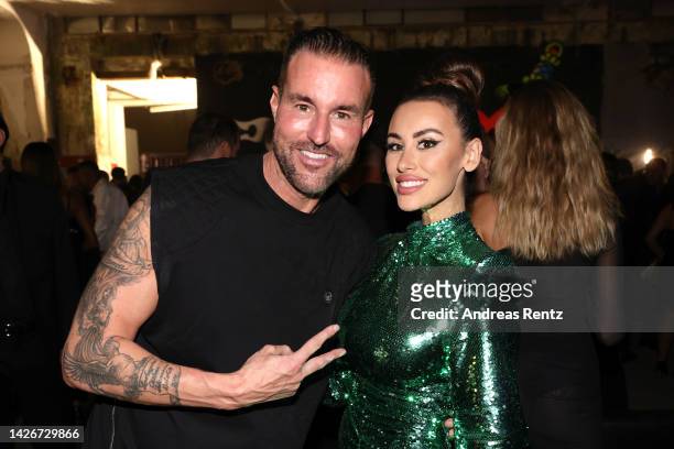 Philipp Plein and Lucia Bartoli attend the afterparty of the Philipp Plein SS23 Fashion Show during the during the Milan Fashion Week Womenswear...