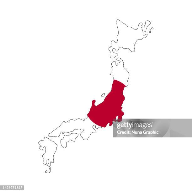 flag maps japan - japanese flag stock illustrations