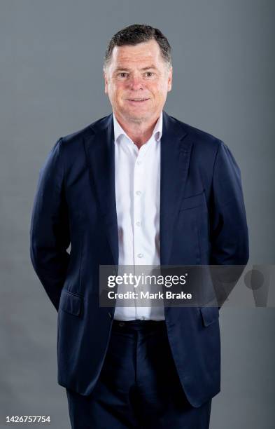 Carl Veart coach of Adelaide United poses during the Adelaide United A-League headshots session at Adelaide Entertainment Centre on September 21,...