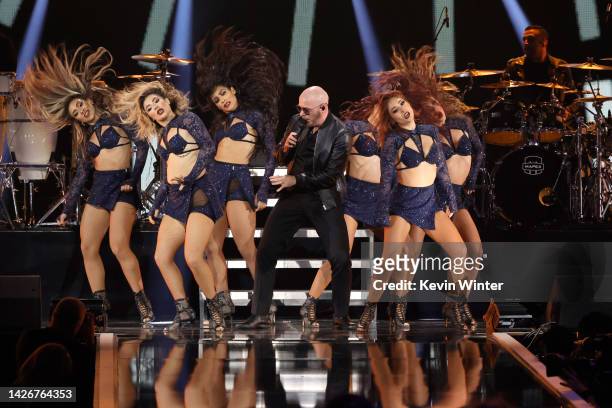 Pitbull performs onstage during the 2022 iHeartRadio Music Festival at T-Mobile Arena on September 23, 2022 in Las Vegas, Nevada.
