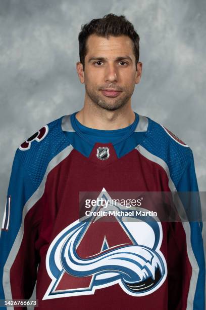 Andrew Cogliano of the Colorado Avalanche poses for his official headshot for the 2022-2023 NHL season on September 21, 2022 at Ball Arena in Denver,...