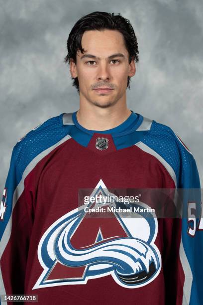 Charles Hudon of the Colorado Avalanche poses for his official headshot for the 2022-2023 NHL season on September 21, 2022 at Ball Arena in Denver,...