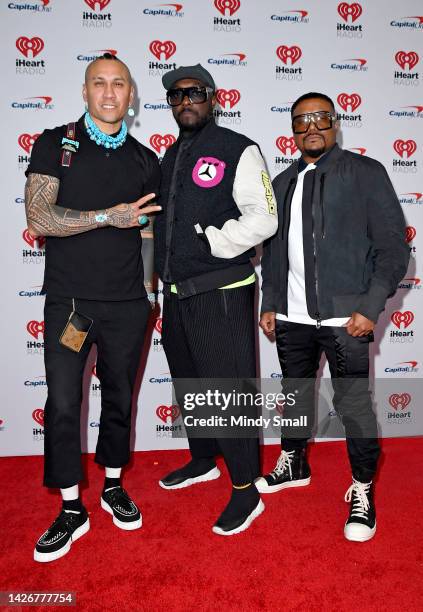 Taboo, will.i.am, and APL.DE.AP of Black Eyed Peas arrive at the 2022 iHeartRadio Music Festival at T-Mobile Arena on September 23, 2022 in Las...