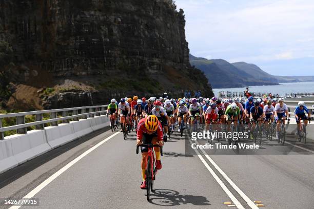 Marte Berg Edseth of Norway attacks in the peloton during the 95th UCI Road World Championships 2022 - Women Elite Road Race a 164,3km one day race...