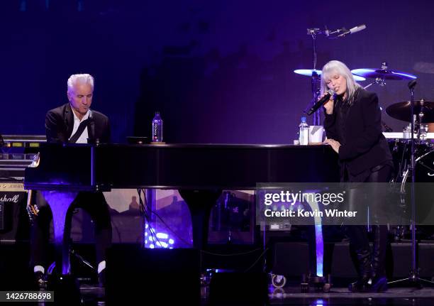 Neil Giraldo and Pat Benatar perform onstage during the 2022 iHeartRadio Music Festival at T-Mobile Arena on September 23, 2022 in Las Vegas, Nevada.