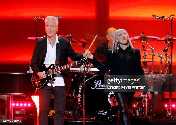 Neil Giraldo and Pat Benatar perform onstage during the 2022 iHeartRadio Music Festival at T-Mobile Arena on September 23, 2022 in Las Vegas, Nevada.