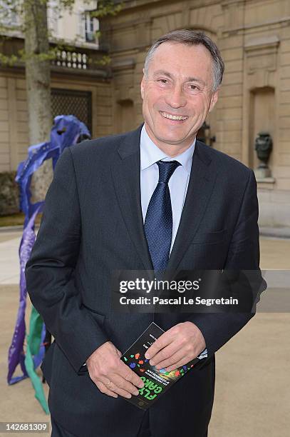 Jean-Marie Bockel attends "Fly to Baku" exhibition at Hotel Salomon de Rothschild on April 11, 2012 in Paris, France.