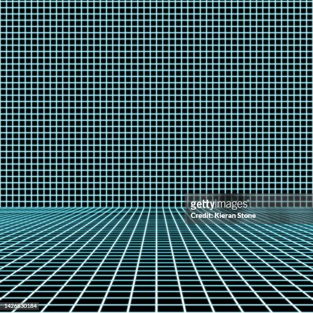 blue retro grid background - grid 個照片及圖片檔