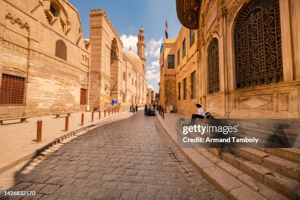 islamic architecture along street - cairo ストックフォトと画像