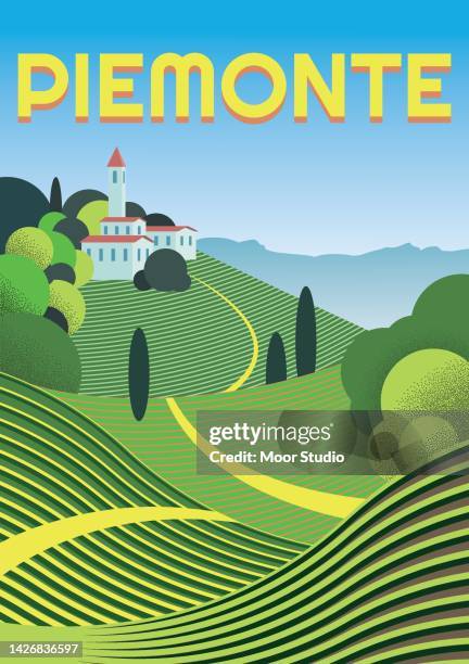 tourismus3 - vintage poster alps stock-grafiken, -clipart, -cartoons und -symbole