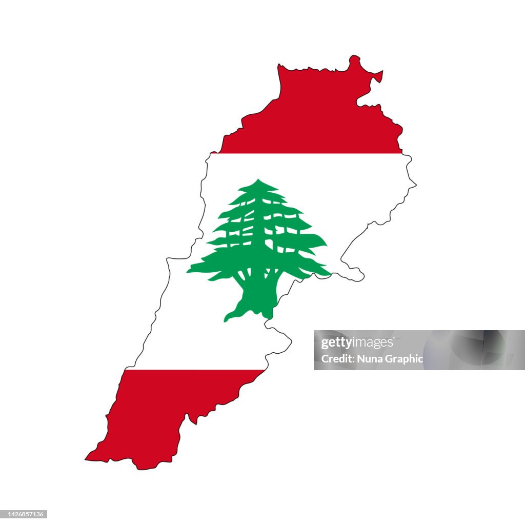 Flaggenkarten Libanon