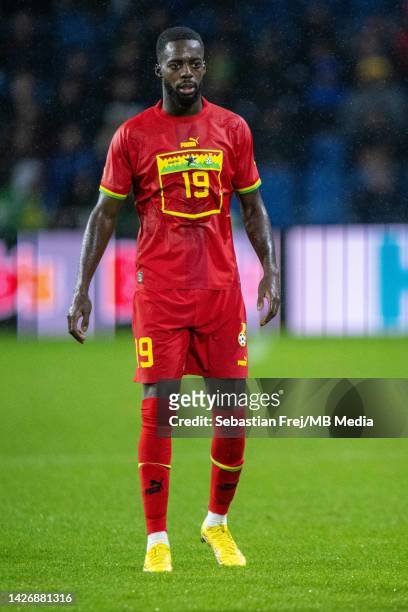 Inaki Williams of Ghana during the international friendly match between Brazil and Ghana at Stade Oceane on September 23, 2022 in Le Havre, France.