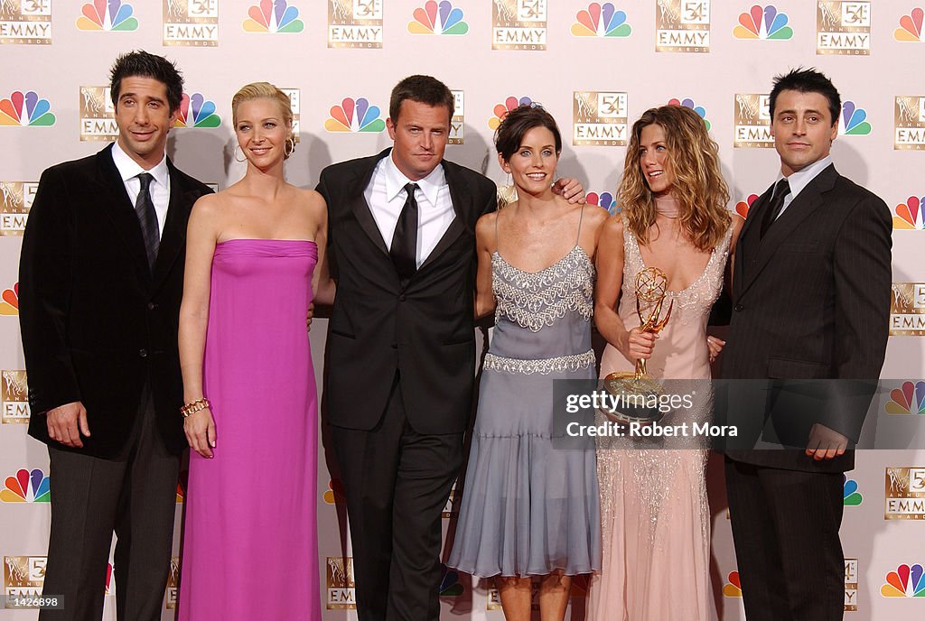 Friends cast at 54th Annual Primetime Emmy Awards Backstage