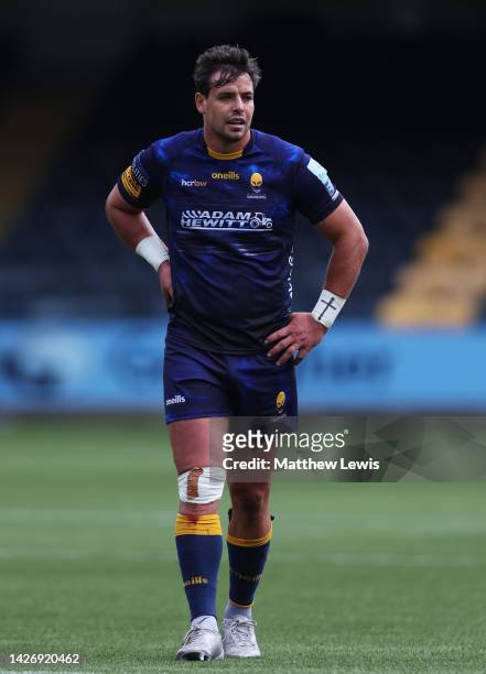 Francois Venter of Worcester Warriors pictured during the Gallagher Premiership Rugby match between Worcester Warriors and Newcastle Falcons at...