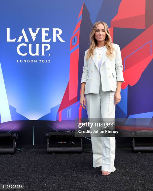 Joanne Froggatt poses for a photograph during Day Two of the Laver Cup at The O2 Arena on September 24, 2022 in London, England.