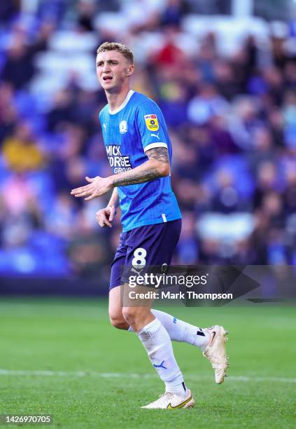 Jack Taylor of Peterborough United in action during the Sky Bet League One matc between Peterborough United and Port Vale at London Road Stadium on...